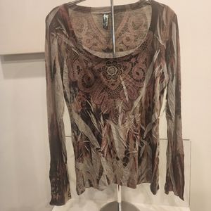 Womens- NWTO size XL [ Weavers] long sleeve super soft shirt-Tattoo/Sleeve Look!